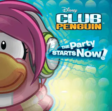 The album cover to Club Penguin's the Party Starts Now!